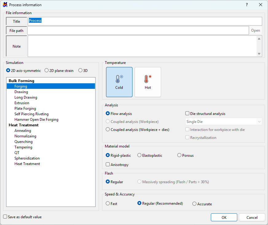 Process Information Dialog
